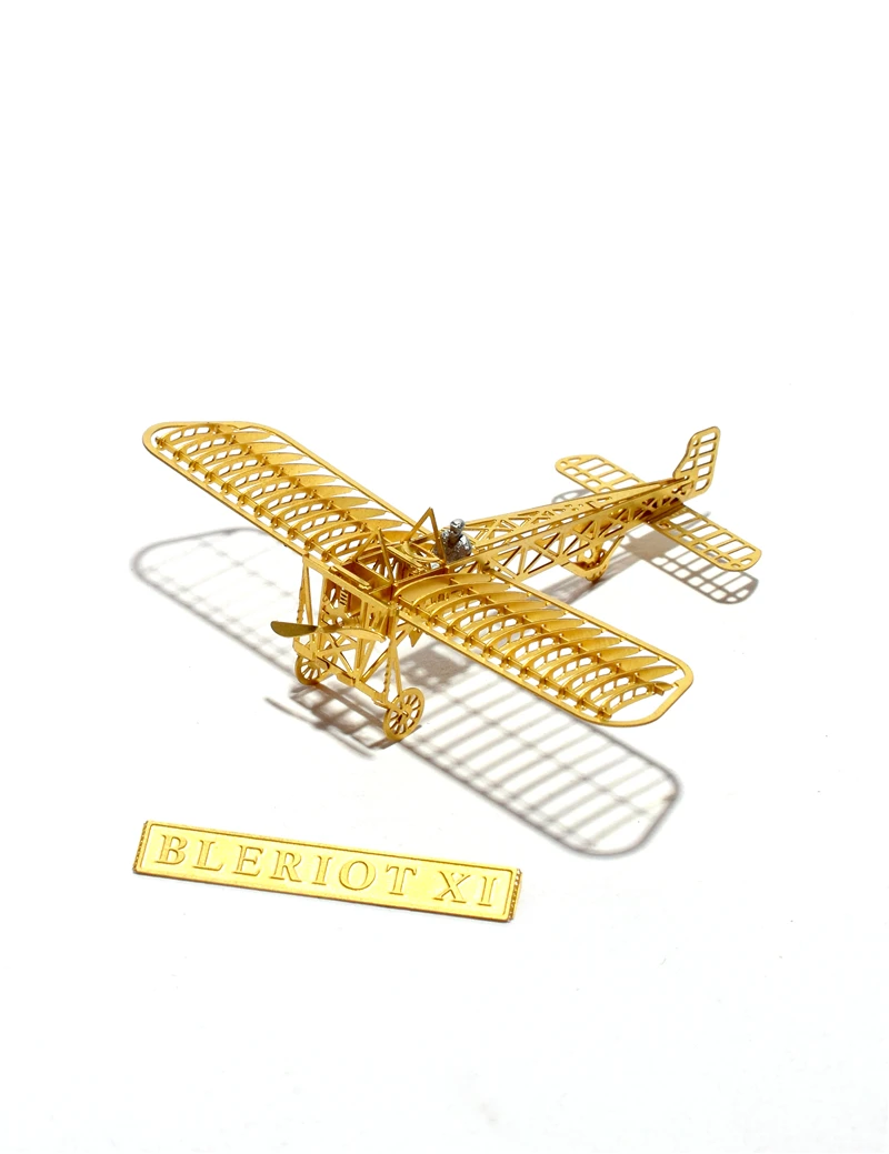1/160 аэробаза головоломка металлическая 3D модель легко собрать микро крыло серии B16009 кросс-канал Bleriot XI головоломки игрушки