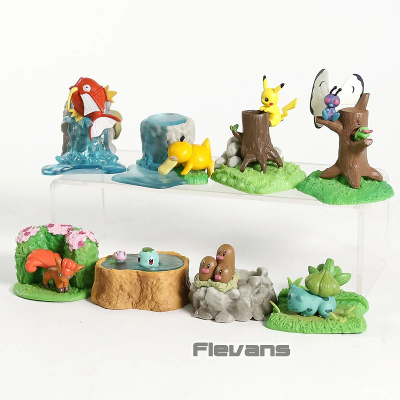 Монстры центр Eevee Charizard Venusaur Blastoise Mewtwo Jigglypuff Lapras настольные Фигурки игрушки куклы подарки 8 шт./компл