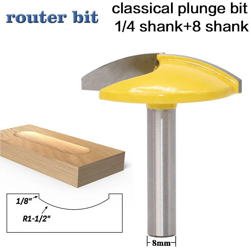 Фреза по дереву с глубоким вырезом 6 35 дюйма хвостовик Классическая Емкость мм 8 1