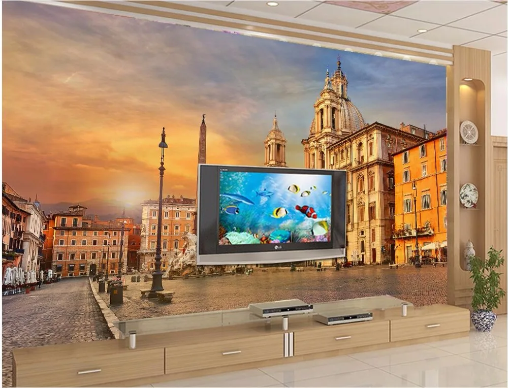 Фотообои на заказ настенные 3d обои для комнаты Европейское строительство