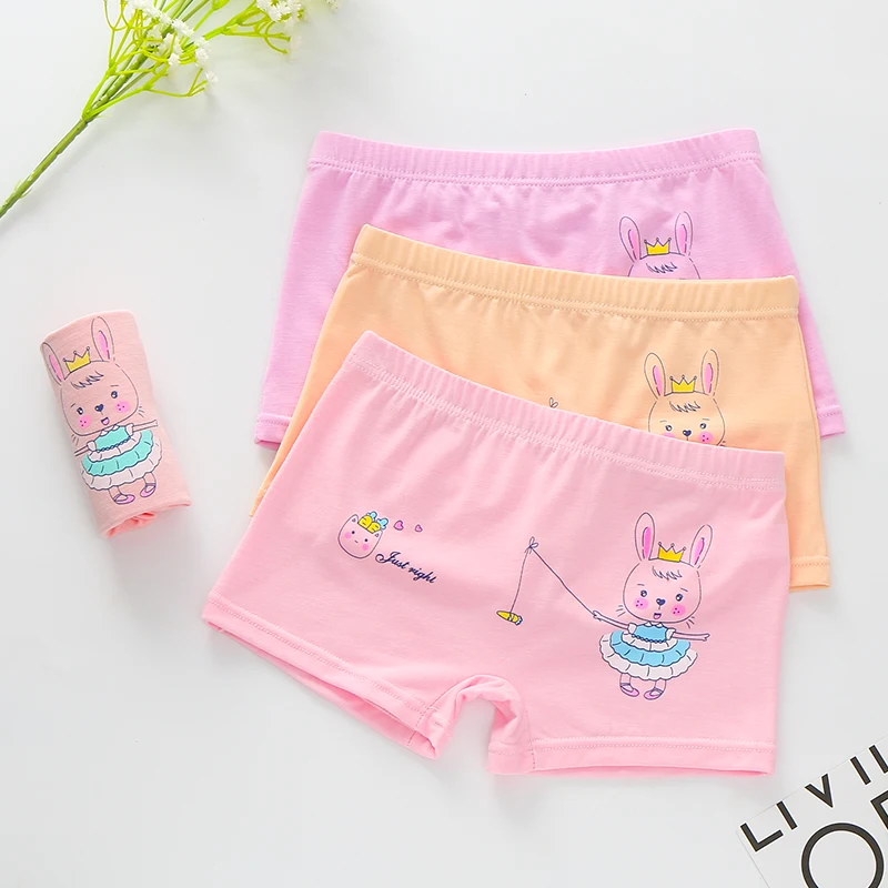 5 шт./лот штаны для девочек с рисунком кроликов детское нижнее белье из 100% хлопка