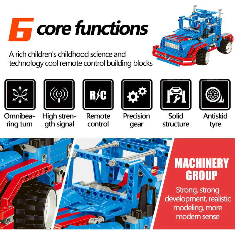 464 шт. Technik RC Автомобиль Радио пульт дистанционного управления блоки Набор Technic