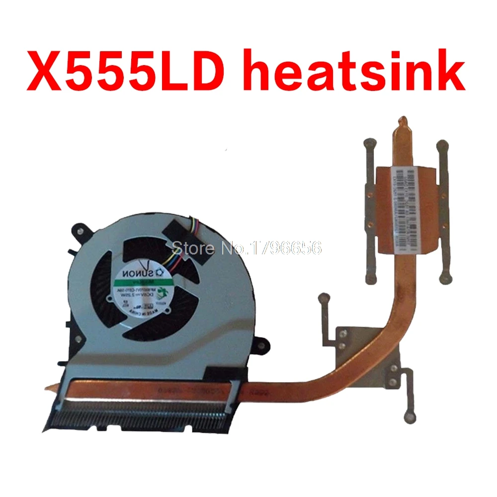 Охлаждающий вентилятор для ASUS X555LD X555LA W519L R557L K555L A555L X555LJ R556L Y583L X555LB X555LP F555L X555LN ноутбук вентилятор радиатора - Blade Color: X555LD heatsink