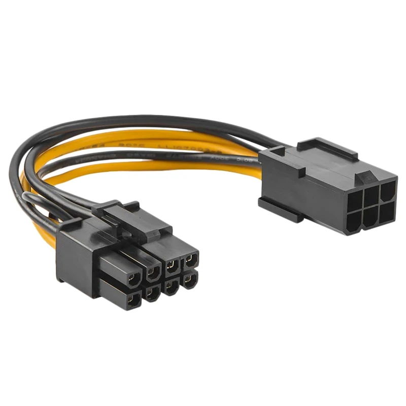 Кабель адаптера Pcie 2 контактный 6 к 8 кабель питания Express 7 78 дюйма/20 см|Сетевые