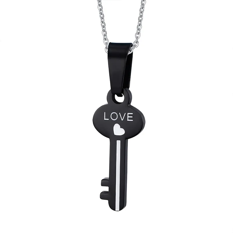 316L Stainless Steel Lock Key Fashion Jewelry Lovers Pendant Necklaces J-CN-053 | Украшения и аксессуары