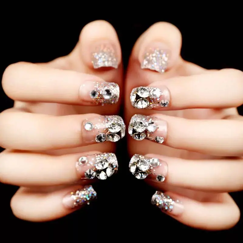 Разноцветные стеклянные остроконечные нижние Стразы для украшения ногтей