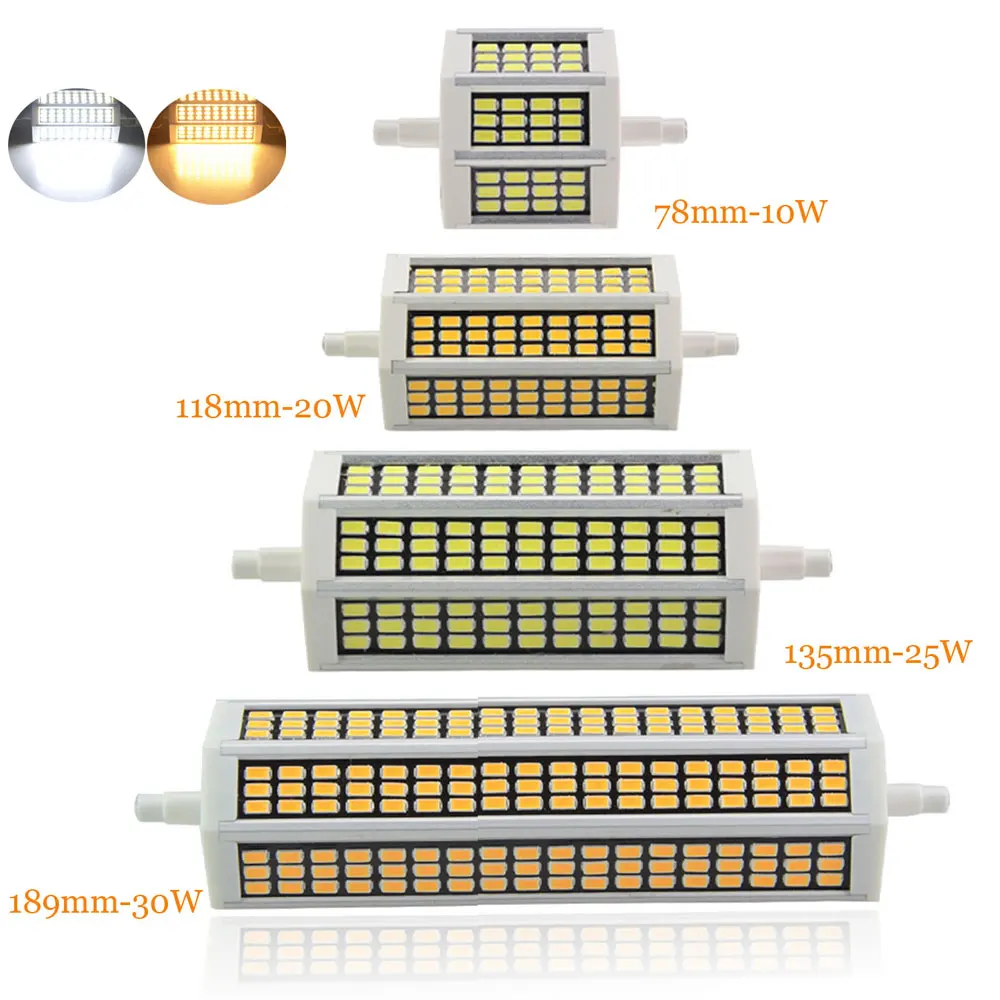 Ampoule LED R7S прожектор лампа J78 J118 J135 J189 110V 220V 10W 20W 25W 30W R7s диод Bombillas Lamparada | Лампы и