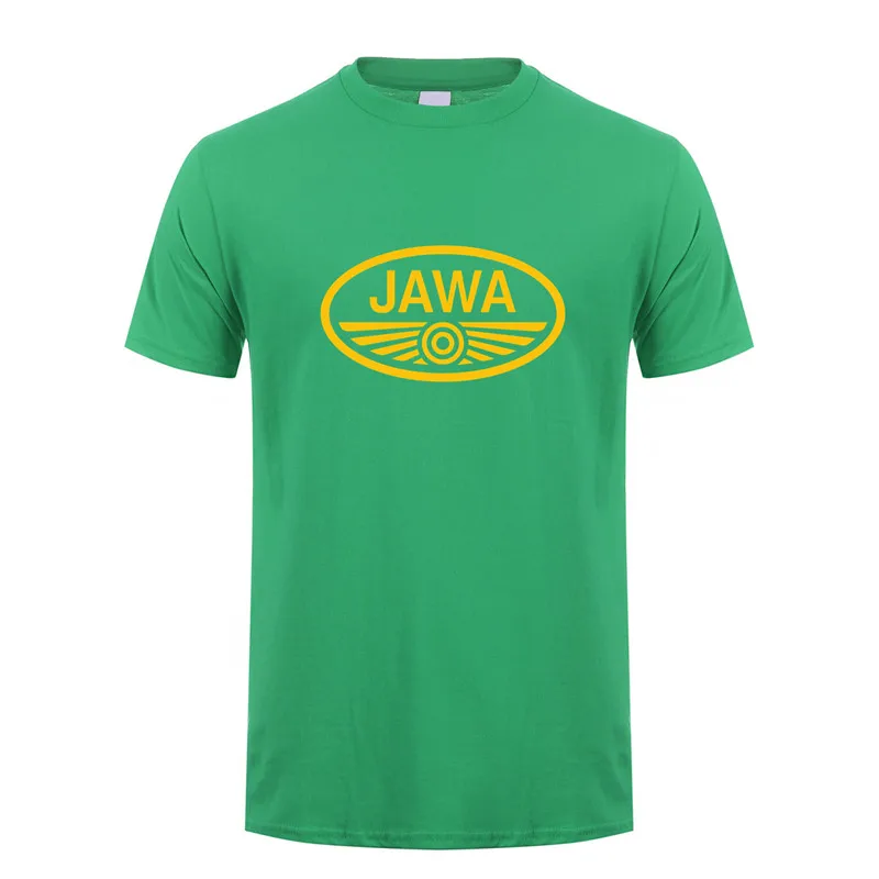 irish green Футболка Jawa, топы, новая летняя мода, короткий рукав, хлопок, JAWA, мотоцикл, футболка, DS-067 - Цвет: irish green