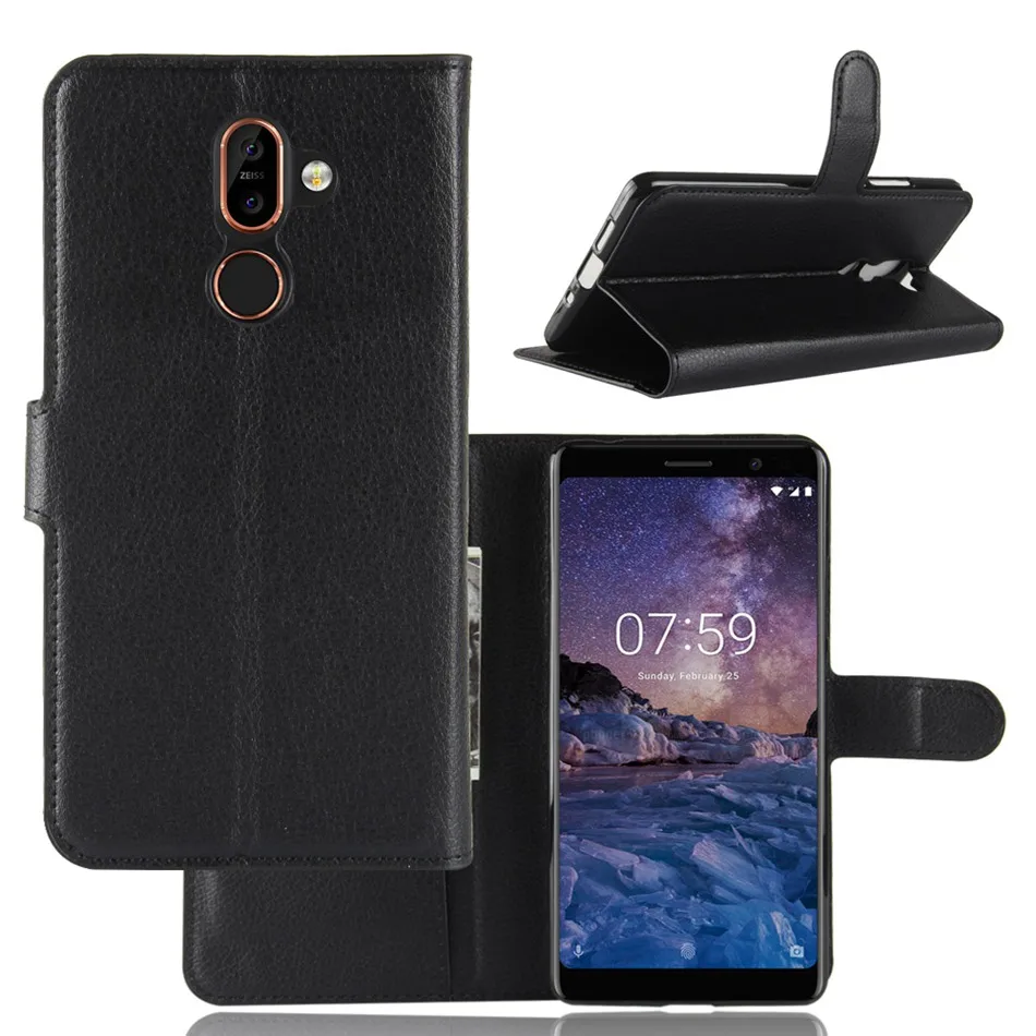 Чехол для телефона ASTUBIA чехол Nokia 7 Plus откидной силиконовый из искусственной кожи