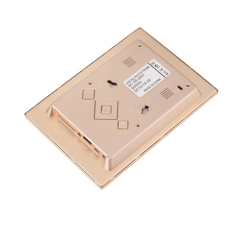 7 дюймовая металлическая светодиодная цифровая фоторамка видео музыка календарь