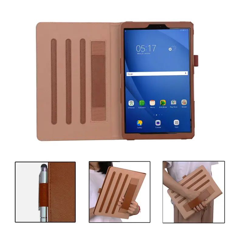 Чехол для samsung Galaxy Tab A A2 10," T590 T595 T597 SM-T590 чехол Funda для планшета с откидной подставкой+ стилус+ пленка