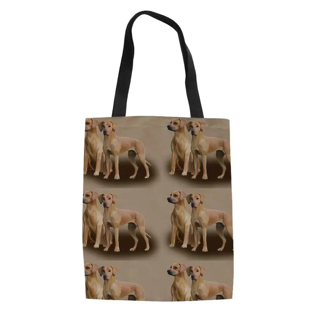 YQ3406Z22 THIKIN милые для женщин Rhodesan Ridgeback печати Холст Tote сумки для подростков книга Сумка женская складные сумки для покупок Recycle мешок - Цвет: YQ3406Z22