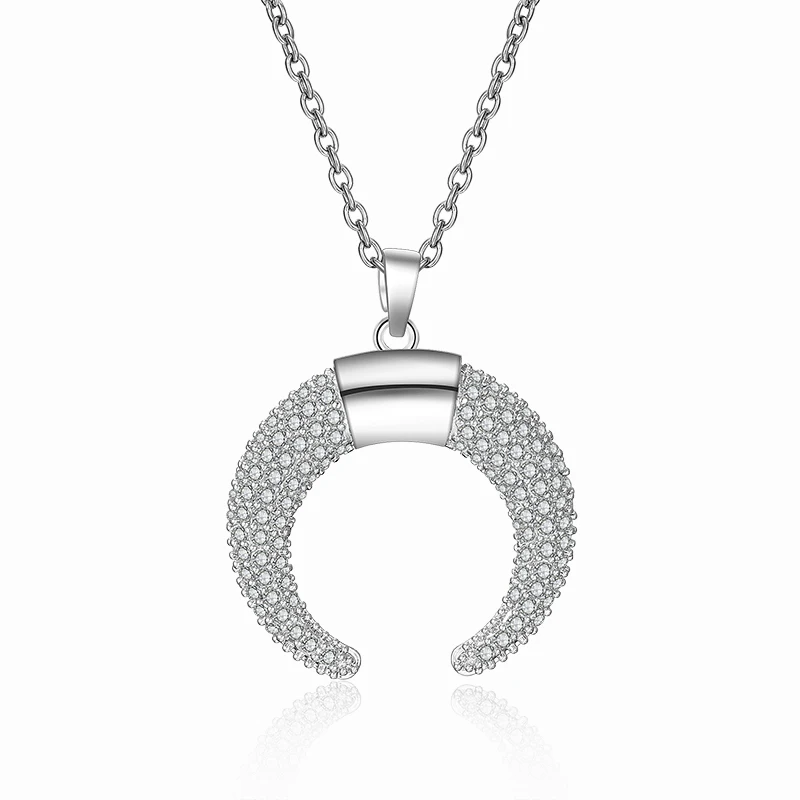Hot Sale Crescent Moon Pendant Necklace. Gold Color Double Horns Necklace for Ladies Jewelry Birthday Giftt | Украшения и
