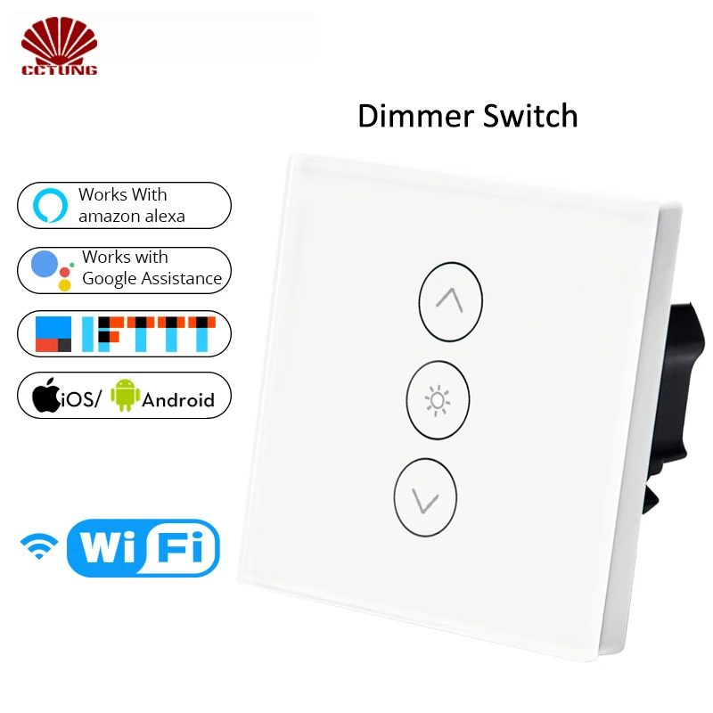 WIFI умный настенный сенсорный выключатель света AC100 240V10A стандарт