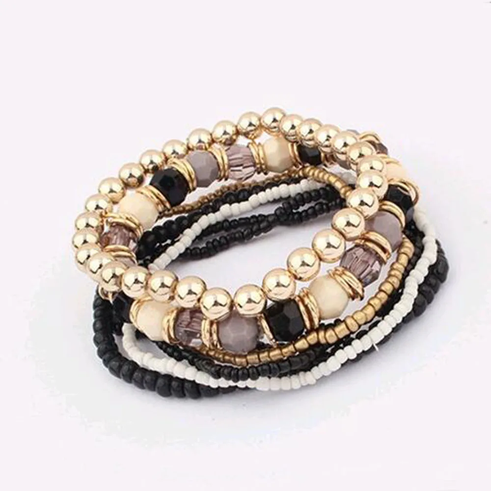 2016 богемные летние ювелирные изделия MutiLayer Бусы Браслеты и браслеты для женщин