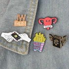 Коллекция булавок! JW.ORG надпись Fries Before Guys, Cuterus, книга на Хэллоуин, летучая мышь, глаз, слезы, фотосъемка, эмалевые броши, булавки