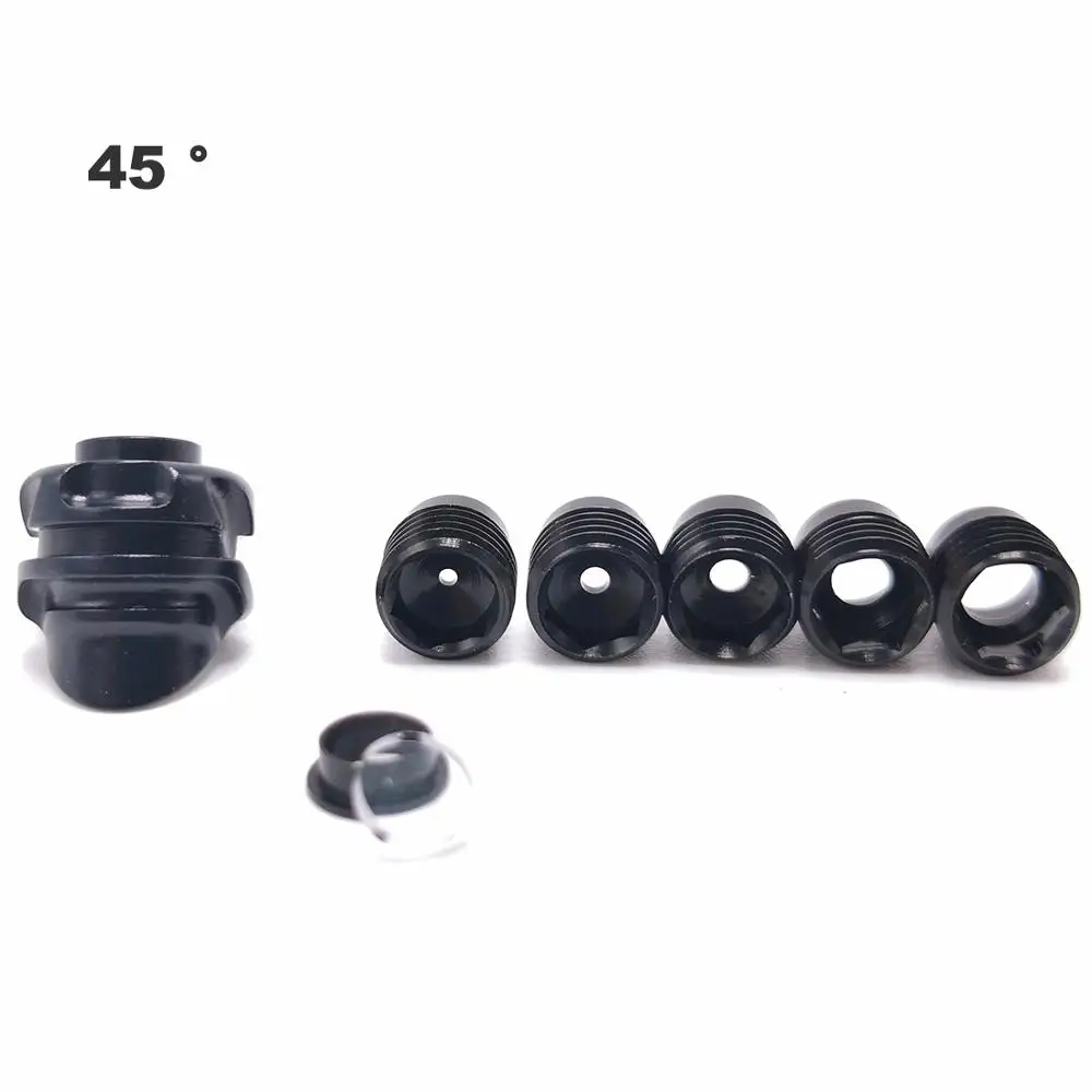 45 degree set 37/45 градусов комбинированный Лук Peep Sight с 5 шт внутренним сердечником алюминиевый корпус осветлитель диафрагмы объектива 8x1/32 3/64 1/16 3/32 1/8 - Цвет: 45 degree set