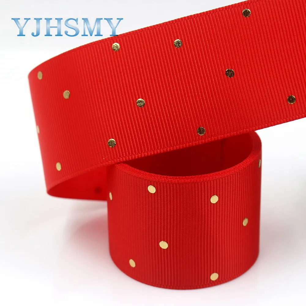 YJHSMY I-19407-862 10 ярдов Φ 38 мм однотонные точечные корсажные ленты горячего тиснения