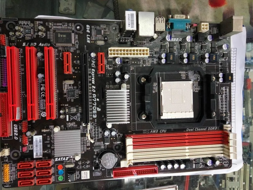 Б/у, оригинальная настольная материнская плата для Biostar A770E3 DDR3 Socket AM3 платы 16 Гб USB2.0 телефонной платы, Протестировано