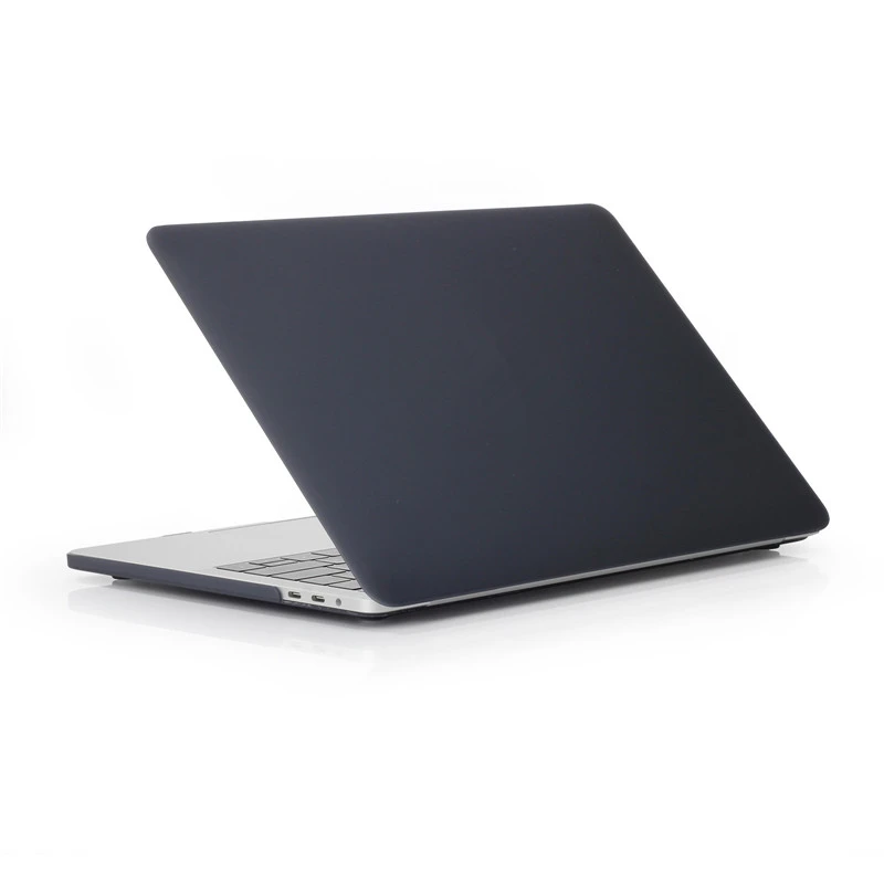 Матовый черный чехол для ноутбука Macbook Air Pro retina 11 12 13 15 Чехлы полный комплект жесткий чехол для нового Macbook Air 13 Funda Coque - Цвет: Черный