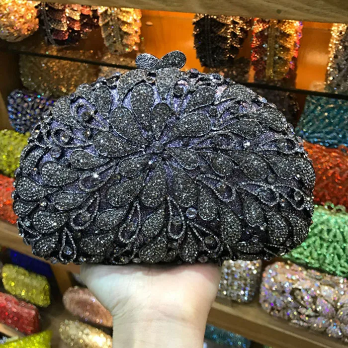 Женский вечерний кошелек Красного/шампанского/серебристого/черного/золотого