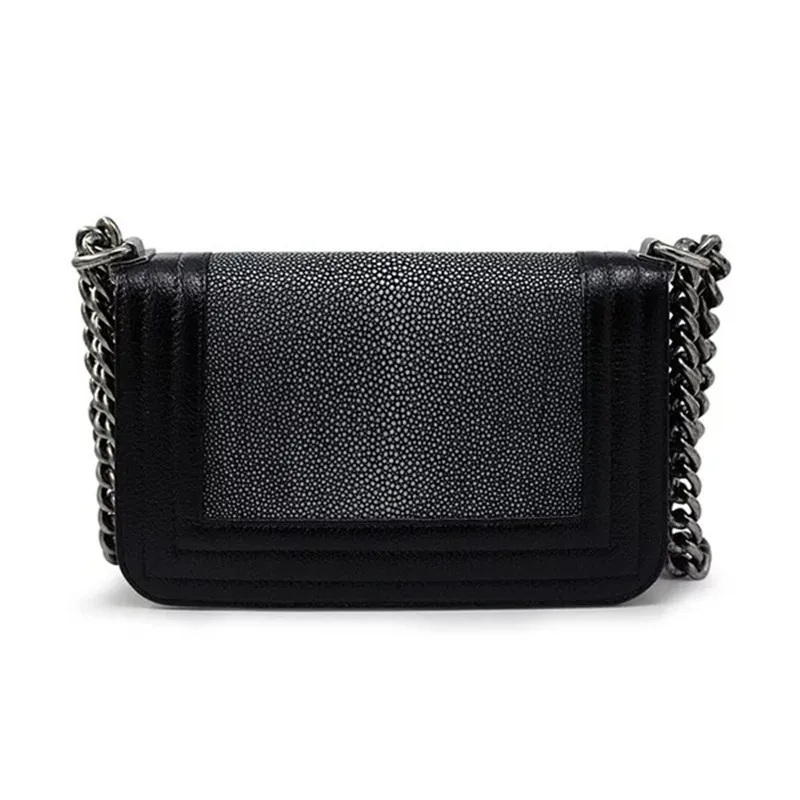 Шикарная дизайнерская настоящая кожа ската для девушек вечерняя сумочка дамская