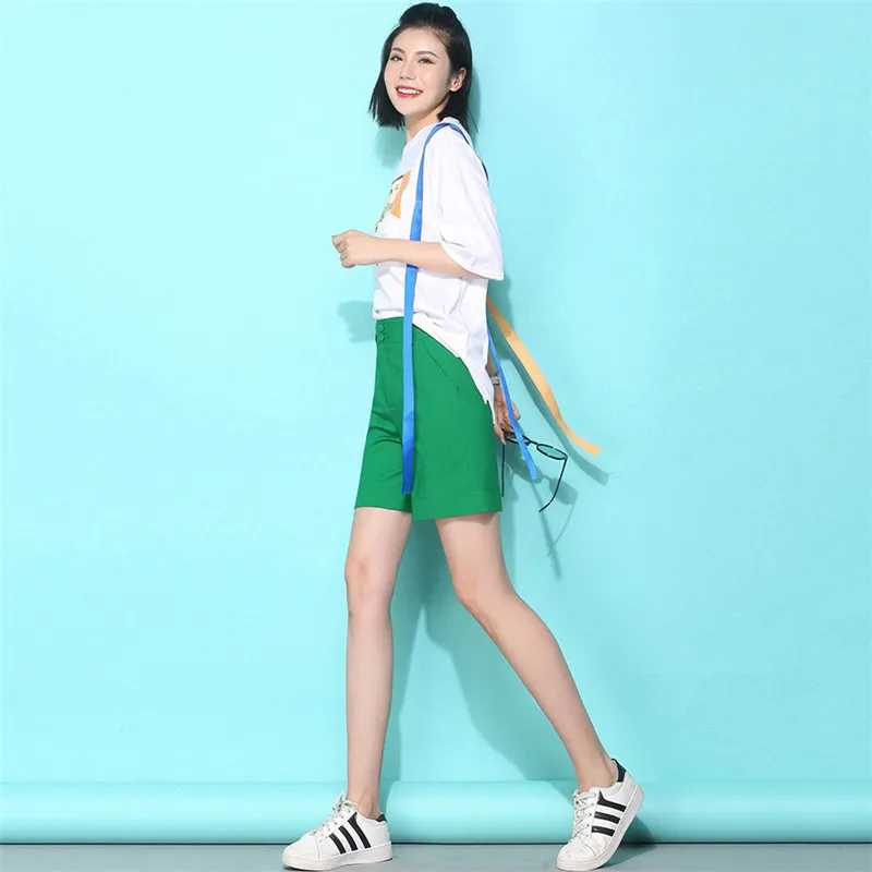 Тонкий сезон: весна–лето Для женщин шорты модные Повседневное Шорты с высокой