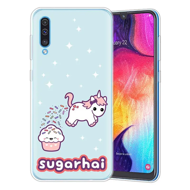 17 Мой Единорог для девочек чехол для samsung A50 A70 A60 A40 A30 A20 A20e A10 M30 M20 M10 A7 A9 силикона ТПУ с рисунком Роскошный телефон чехол Coque - Цвет: 17
