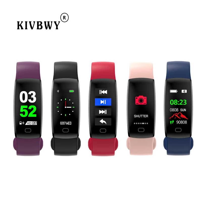 Kivbwy фитнес браслет пульсометр смарт IP68 Водонепроницаемый измеритель
