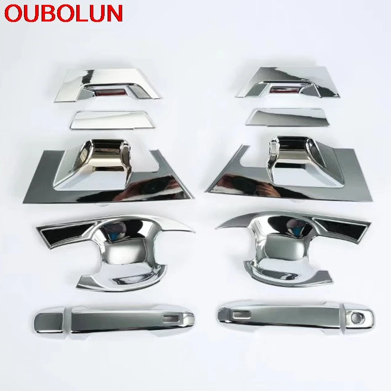 OUBOLUN 12 шт. для Toyota C HR 2016 2017 2018 ABS Набор хромированных наружных накладок на переднюю
