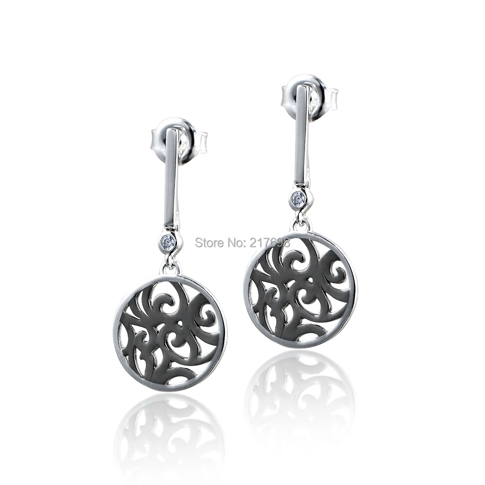 

Серьги-гвоздики женские из серебра 925 пробы с фианитом