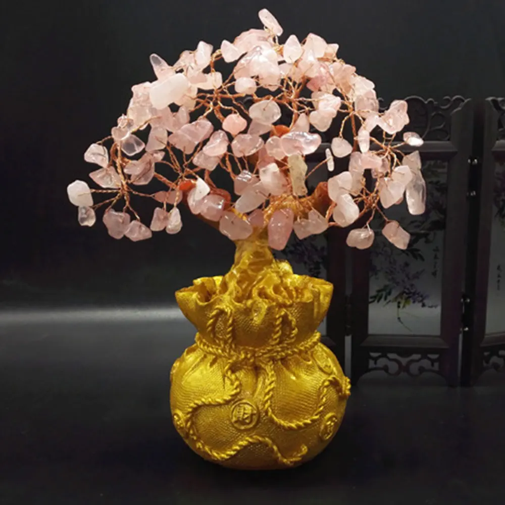 Money Spinning Tree Ornament Fortune Delicate Crystal Purse Hotel Celebration Business | Дом и сад