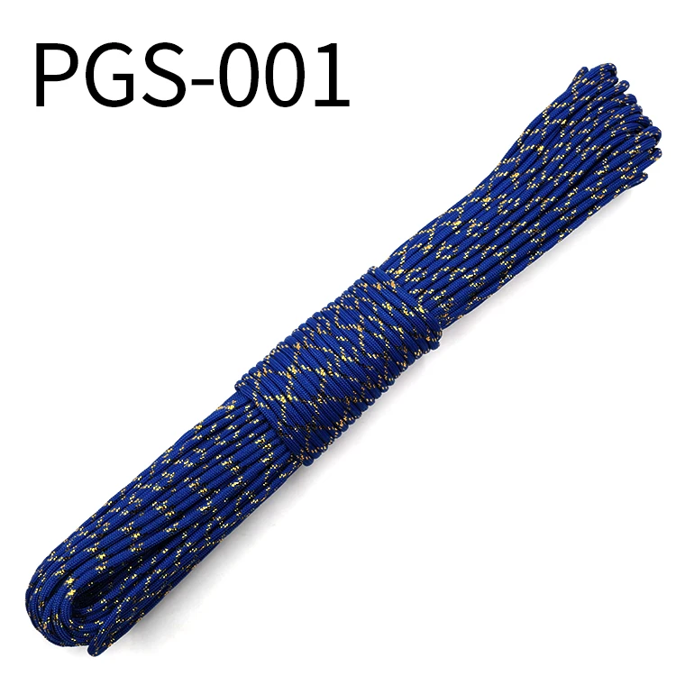PGS-001 Металлический Паракорд 550 парашютный шнур шнурок с сверкающая блестка трассировщик для подарочной обертывания праздничные украшения DIY крафт - Цвет: PGS-001
