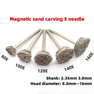 Алмазная шлифовальная головка, 1 шт., игла для карвинга наждачный стержень, установленное колесо, Гравировальный инструмент для гранитных вращающихся заусенцев, фрезы, камень
