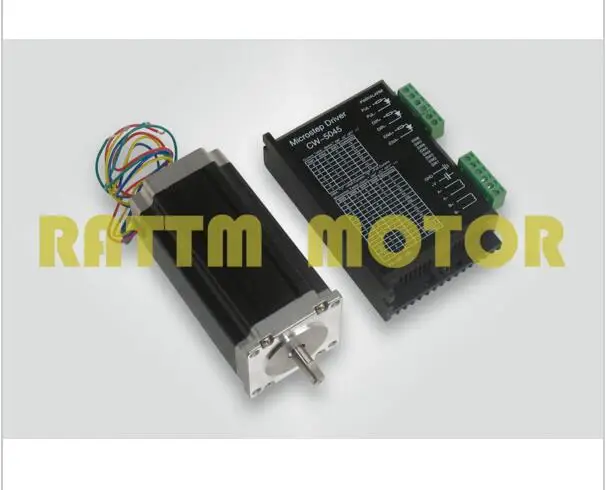 4 комплекта 23HS2430 + cw5045 Nema23 CNC шаговый двигатель 425 oz-in/3.0A/112 мм драйвер с 50В 256