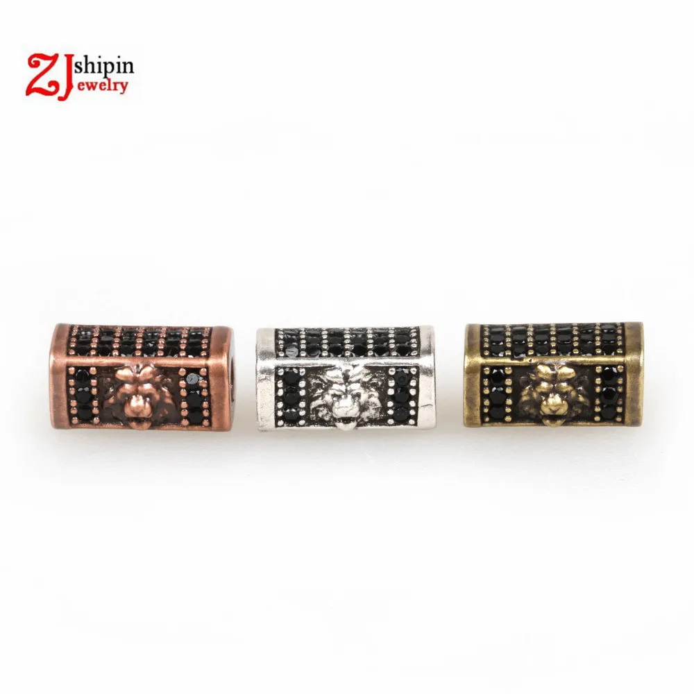 Fashion retro black CZ beads spacer connector braided bracelet necklace DIY jewelry making accessories wholesale | Украшения и