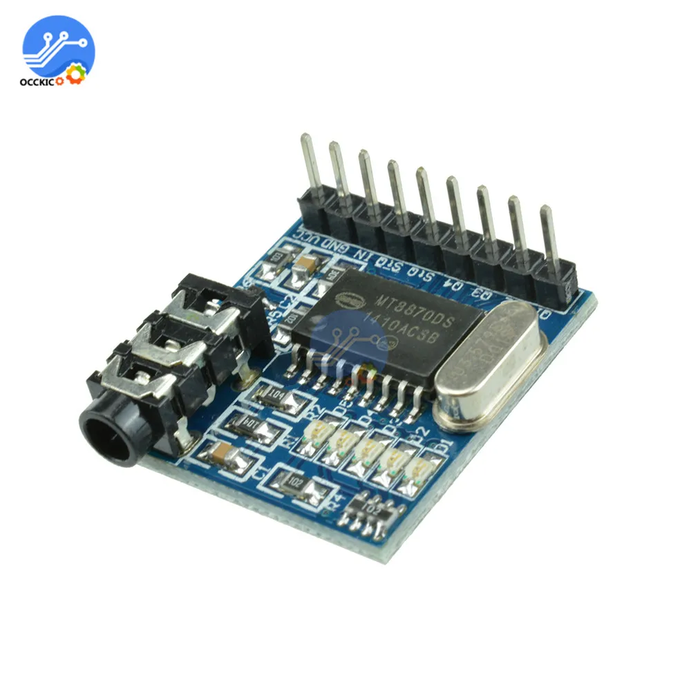 Модуль декодирования голосового аудио MT8870 DTMF для Arduino Телефонный модуль со
