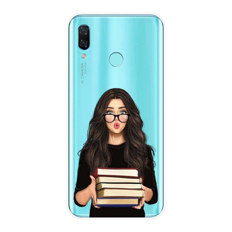 Девушка босс розовый женский чехол для телефона huawei Nova Smart Lite Мягкая силиконовая задняя крышка для huawei Nova 2i 2 Lite Plus 3 3I 3E