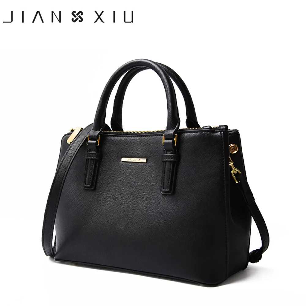 

JIANXIU Brand Genuine Leather Handbag Luxury Handbags Women Bags Designer High Quality Cross Texture Shoulder Bag 2018 Big Tote
