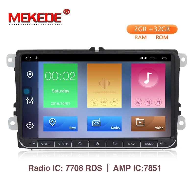 MEKEDE " Android 9,1 Автомобильный gps навигатор для VW GOLF 5, 6 Polo Passat b5, Jetta Tiguan Touran Skoda, seat, canbus, 32 ГБ rom