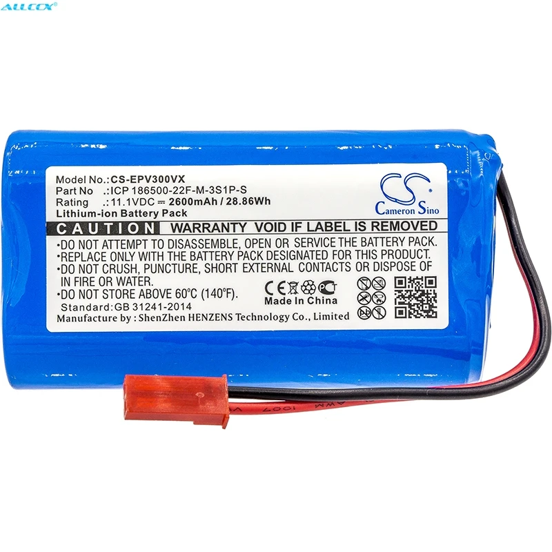 Аккумулятор Cameron Sino 2600 мАч ICP 186500 22F M 3S1P S для гальванического Ilive V3s Pro V5 V5s