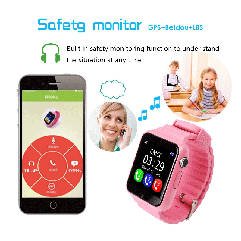 Fansaco Bluetooth Смарт часы для детей наручные безопасности gps водостойкие Smartwatch SOS