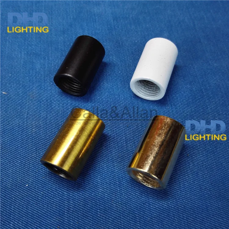 Free shipping Metal 2cm screw tube for lighting colorful finished iron threaded tube for vintage DIY pendant lamp accessories