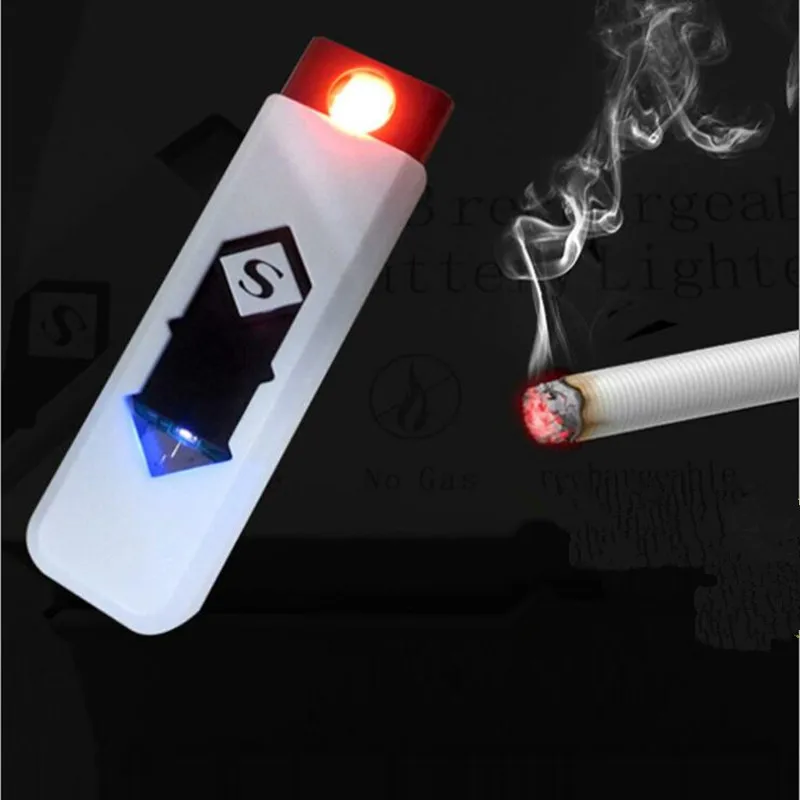Зарядка через usb Зажигалка бездымного Непламено зажигалки для электронных
