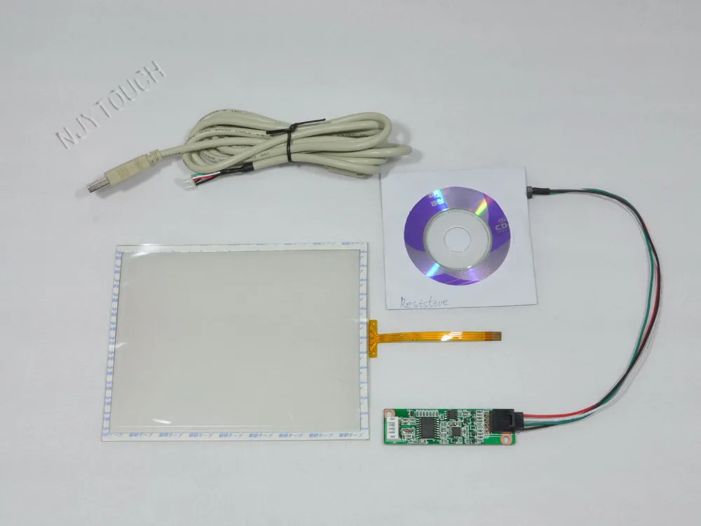 Бесплатная доставка 4-проводная резистивная стеклянная панель сенсорного экрана