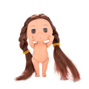 Каваи! 1 шт., милая кукла 9 см в 5 стилях для миниатюрных кукол с пучками волос для девочек, подарки на день рождения