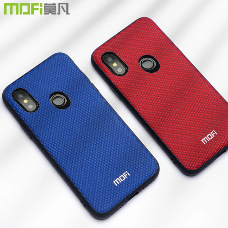 xiaomi redmi note 6 pro case Mofi weave grain 6pro fitted cover hard back global version |