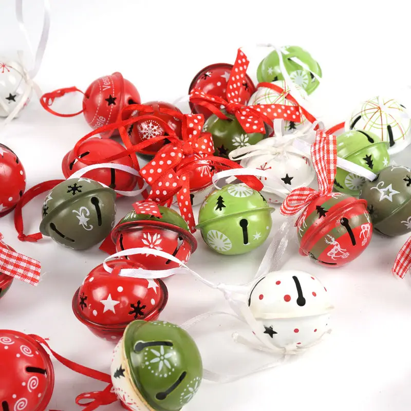 

Christmas Decoration 30Pcs Varied Metal Jingle Bell Special Deals For Home 40mm Christmas Tree Ornaments Random Colors Different