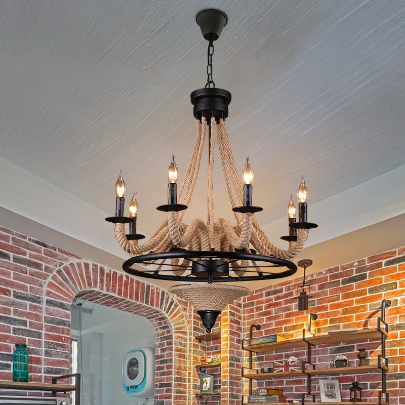 HAIXIANG освещение для ресторана кафе комнаты промышленный ветер винтажная кованая