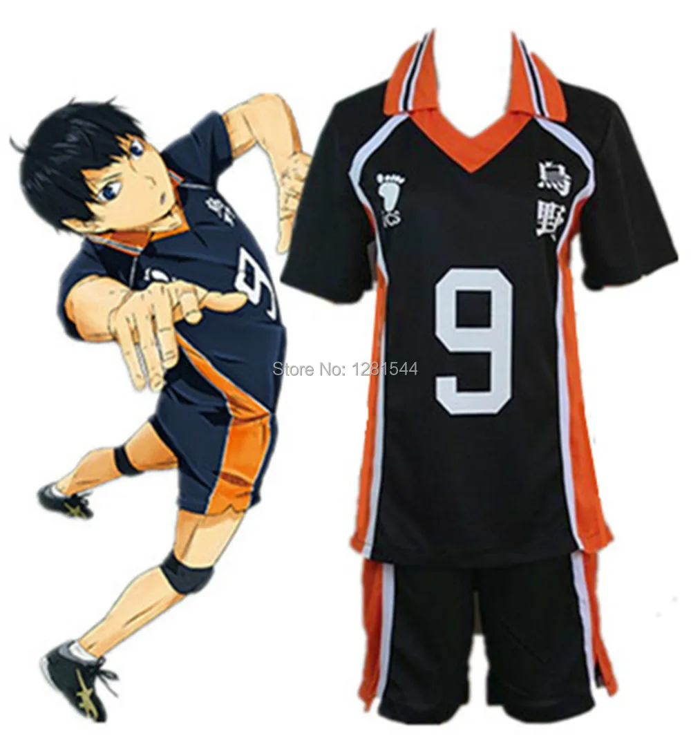 Haikyuu! Karasuno высокая школа форма джерси нет. 9 Tobio кагеяма косплей костюмы|costume